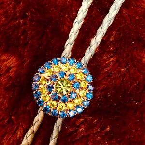 Tarina Tarantino Green/Blue crystal Bolero Necklace